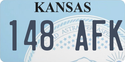 KS license plate 148AFK