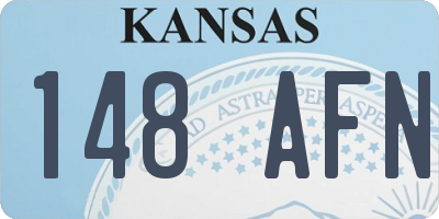 KS license plate 148AFN