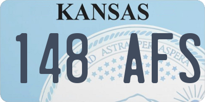 KS license plate 148AFS