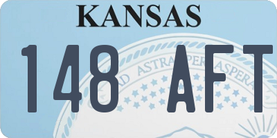 KS license plate 148AFT