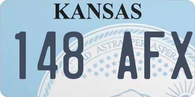 KS license plate 148AFX