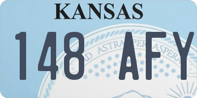 KS license plate 148AFY