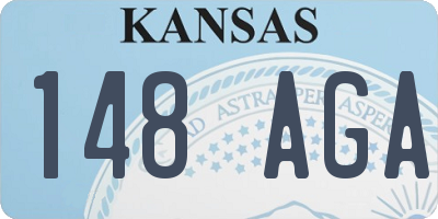 KS license plate 148AGA