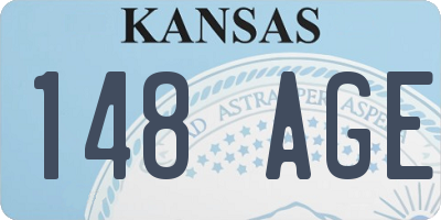 KS license plate 148AGE