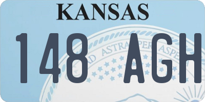 KS license plate 148AGH