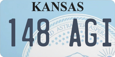 KS license plate 148AGI