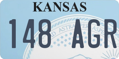 KS license plate 148AGR