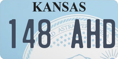 KS license plate 148AHD