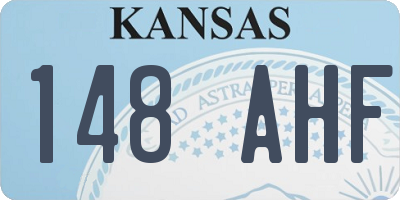 KS license plate 148AHF