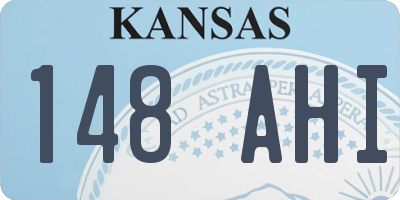 KS license plate 148AHI