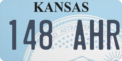KS license plate 148AHR