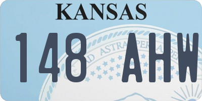 KS license plate 148AHW