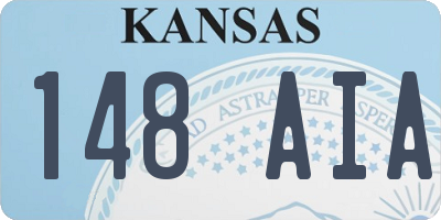 KS license plate 148AIA