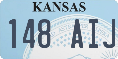 KS license plate 148AIJ