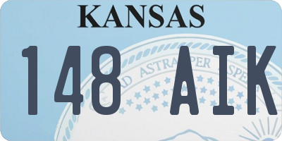 KS license plate 148AIK