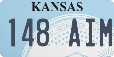 KS license plate 148AIM