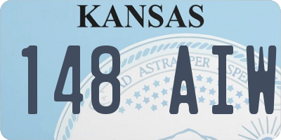 KS license plate 148AIW