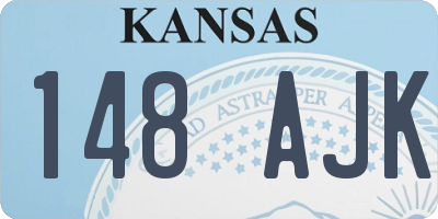 KS license plate 148AJK