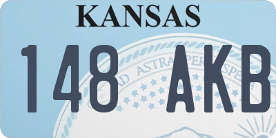 KS license plate 148AKB
