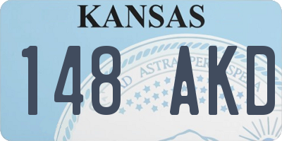 KS license plate 148AKD