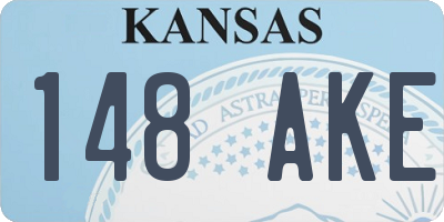 KS license plate 148AKE