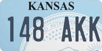 KS license plate 148AKK