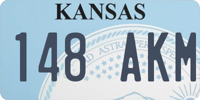 KS license plate 148AKM