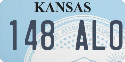 KS license plate 148ALO