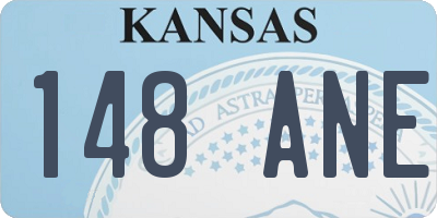 KS license plate 148ANE