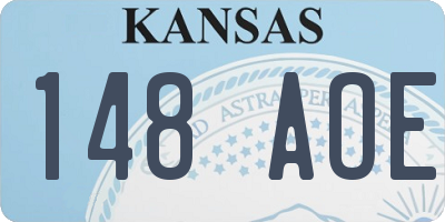 KS license plate 148AOE