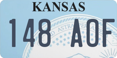 KS license plate 148AOF