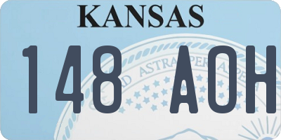 KS license plate 148AOH