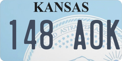 KS license plate 148AOK