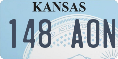 KS license plate 148AON