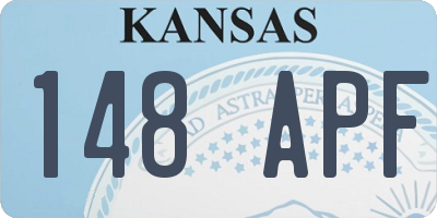 KS license plate 148APF