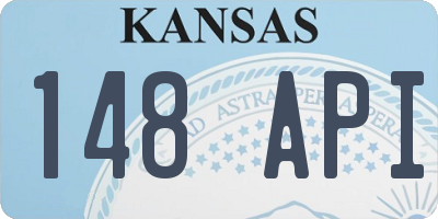 KS license plate 148API