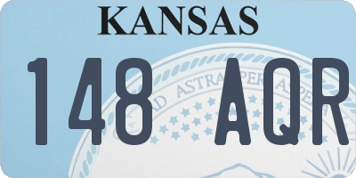 KS license plate 148AQR