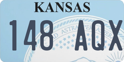 KS license plate 148AQX