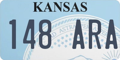 KS license plate 148ARA