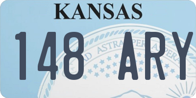 KS license plate 148ARY