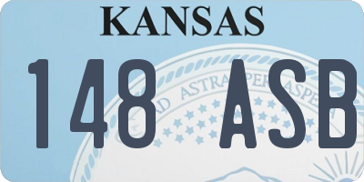 KS license plate 148ASB