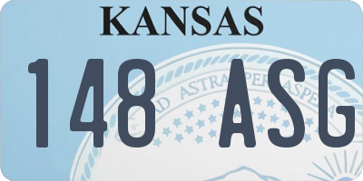 KS license plate 148ASG