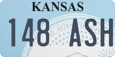 KS license plate 148ASH