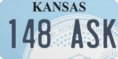 KS license plate 148ASK
