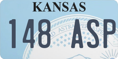 KS license plate 148ASP