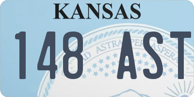 KS license plate 148AST
