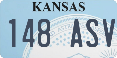 KS license plate 148ASV