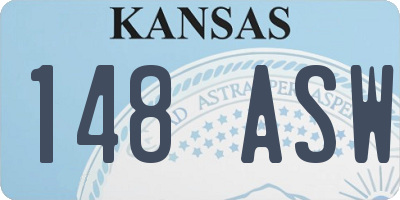 KS license plate 148ASW