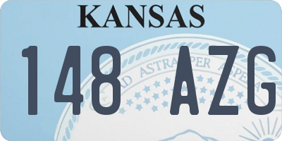 KS license plate 148AZG