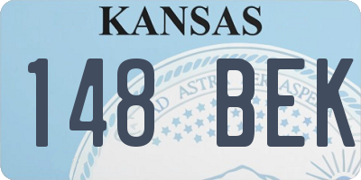 KS license plate 148BEK